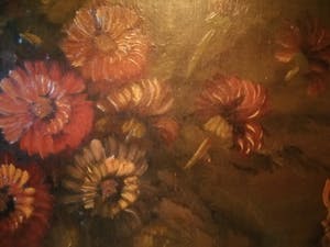 Niet of onleesbaar gesigneerd - Hollandse School (20e eeuw ) - Stilleven "bloemen en fruit" kopen? Bied vanaf 1!