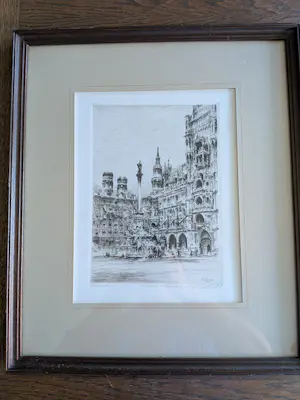 Paul Geissler - Prof. Paul Geissler (1881-1965) – "München" – Handgesigneerde Ets kopen? Bied vanaf 40!