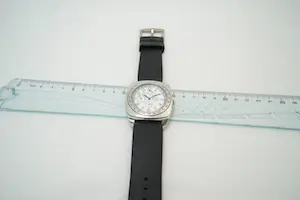 46 - Stalen Herenpolshorloge met zwart rubberenband Pulsar Chronograaf kopen? Bied vanaf 20!