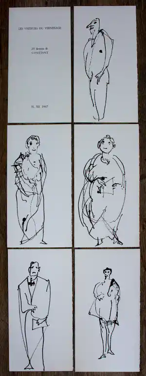 Constant - Portfolio met 25 werken: Les Visiteurs du Vermissage - 1987 verkocht voor € 399!