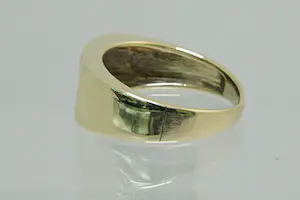 90 - Zo goed als nieuwe 14krt gouden solitair ring met 0.03ct diamant kopen? Bied vanaf 190!