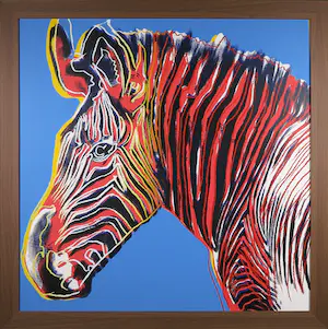 Andy Warhol - Zeefdruk, Grevy's Zebra uit de serie Endangered Species - Ingelijst (Groot) kopen? Bied vanaf 2500!