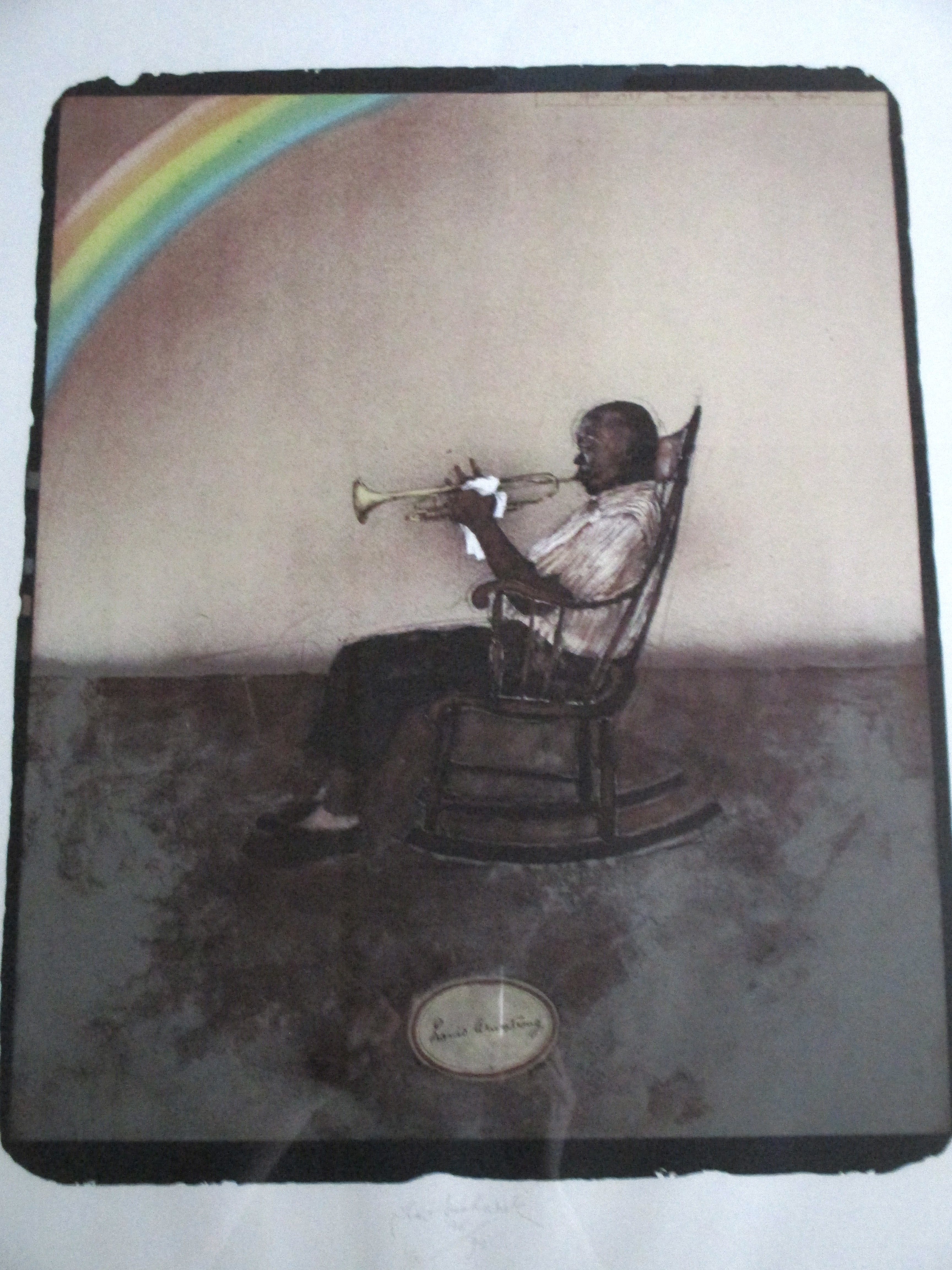 Vladimir Suchanek - Ingelijste zeefdruk Louis Armstrong kopen? Bied vanaf 40!