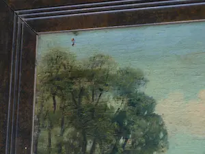 Niet of onleesbaar gesigneerd - Mogelijk Maurits van den Kerkhoff (1830-1908) - Olieverf op doek , Bosgezicht kopen? Bied vanaf 1!