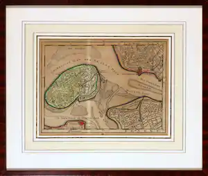 Reinier Ottens - en Josua Ottens - Handgekleurde gravure, Kaart van 't Land van Flakke verkocht voor € 50!