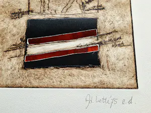 Adriaan Nette - kleuren ets & aquatint op dik papier uit 1975 - gesigneerd - oplage 13/60 - kopen? Bied vanaf 29!