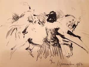 Jan Groenestein - Litho geblinddoekte vrouw 16/20 verkocht voor € 56!
