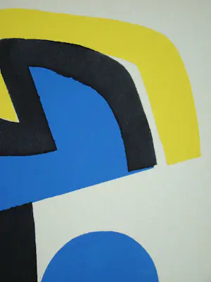 Jean Dewasne - Abstracte compositie - 1952 - Sjabloon in gouachekleuren kopen? Bied vanaf 70!