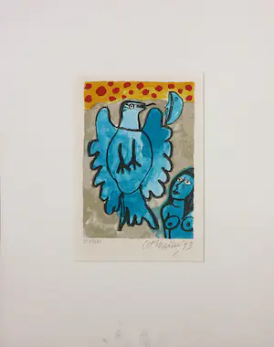 Corneille - Litho, Femme et oiseau kopen? Bied vanaf 1!
