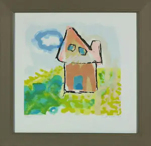 Henk van Vessem - Set van vier litho's, Huisjes - Ingelijst kopen? Bied vanaf 30!