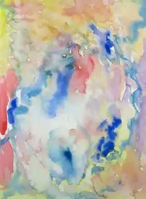 Yehuda Broitman - zonder titel - abstracte aquarel verkocht voor € 195!