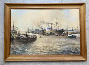 Marius de Jongere - Havengezicht Rotterdam verkocht voor € 235!
