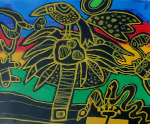 Corneille - Ingelijste zeefdruk: "Oiseau né du Paysage" - 1992 (nette lijst!) kopen? Bied vanaf 375!