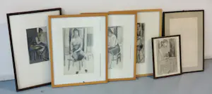 Janus Nuiten - Lot van 6 werken op papier, Vrouwfiguren kopen? Bied vanaf 40!