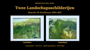Maurice Grothausen - 2 landschappen schilderijen, zonder passe-partout serie A 2014 kopen? Bied vanaf 100!
