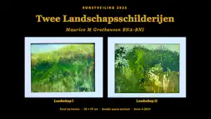 Maurice Grothausen - 2 landschappen schilderijen, zonder passe-partout serie A 2014 kopen? Bied vanaf 100!