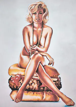Mel Ramos - Hamburger Girl, genummerde offset litho kopen? Bied vanaf 75!