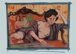 Nico Vrielink - Kleurenzeefdruk CONFRONTATIE MET GAUGUIN II --- HANDGESIGNEERD kopen? Bied vanaf 89!
