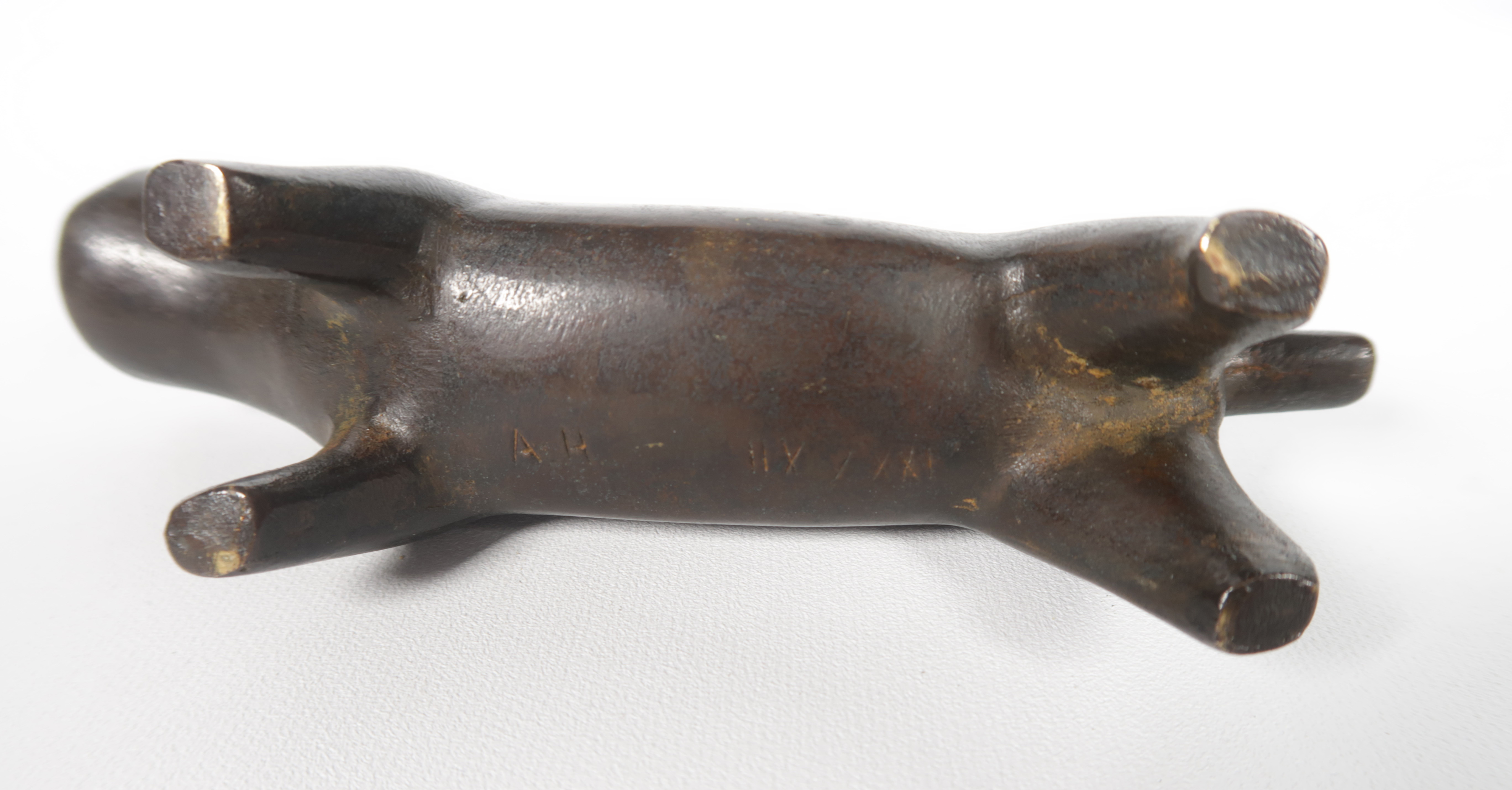 Adam Henein - Bronzen beeld, Kat incl. sokkel kopen? Bied vanaf 1500!