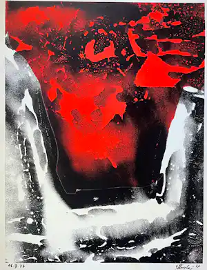 Fred Thieler - Signiertes und datiertes Original Ausstellungsplakat von 1977 mit Farblitho kopen? Bied vanaf 190!
