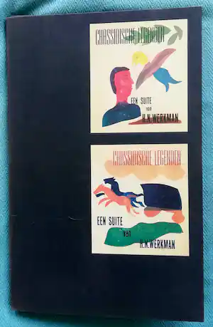 Hendrik Werkman - Chassidische Legenden suite 1 en 2 met boek verkocht voor € 100!