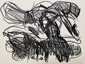 Jan Sierhuis - Originele monochrome Litho abstract - 1961 - potloodgesigneerd kopen? Bied vanaf 39!