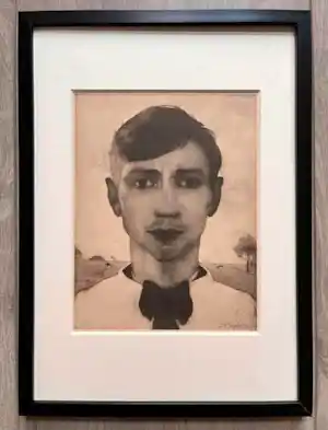 Jan Mankes - Originele Heliogravure Zelportret 1923 verkocht voor € 110!