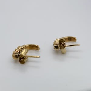14kt gouden handgemaakte oorstekers met diamant, 2,98gr kopen? Bied vanaf 190!