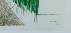 Roger Raveel - Ets, De vlag van het niets (1988) - Ingelijst kopen? Bied vanaf 750!