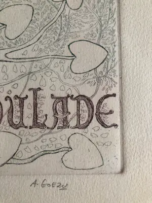 Andre Goezu - Originele ets André Goezu – "La Roucoulade" kopen? Bied vanaf 21!