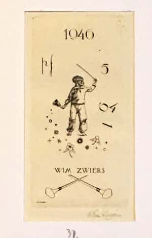 Wim Zwiers - Nieuwjaars en wenskaarten en diversen verkocht voor € 60!