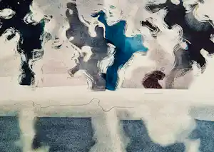 Poen de Wijs - Bijzondere (want abstract) Aquarel -1976- "on-volledig droombeeld"potloodgesign. kopen? Bied vanaf 36!