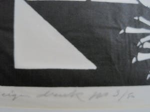 Jan Schonk - Mooie eigen druk (50 ex) Art Deco Houtsnede "Pauwestaart" potloodgesigneerd kopen? Bied vanaf 40!