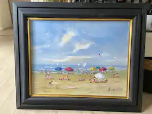 Henk Poeder - Strand gezicht verkocht voor € 158!