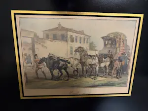 Victor Adam - Triptiek van 3 x 19e-eeuwse Handgekleurde Lithografieën (Paardenkoetsen) kopen? Bied vanaf 240!