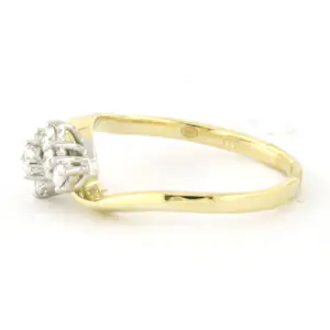 14k bicolour gouden ring met briljant geslepen diamant tot. 0.25ct – F/G - VS/SI kopen? Bied vanaf 275!