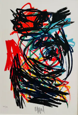 Karel Appel - Der Spiegel II ( KÖln, 1962) met nieuwe lijst! kopen? Bied vanaf 725!