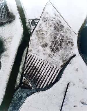 Karel J.A. Tomei - Sneeuwlandschap van boven - originele foto verkocht voor € 50!