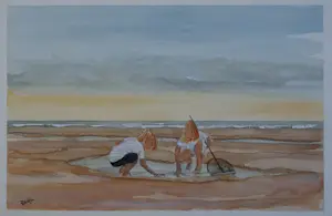 Franklin Meijer - Strand tafereeltjes - 4 x kavel kopen? Bied vanaf 59!