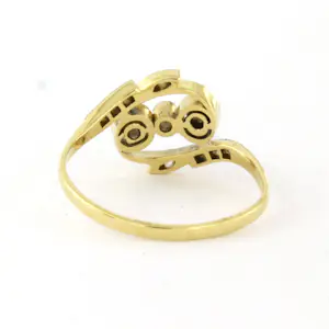 18k goud en platina ring met roos geslepen diamant tot. 0.05ct kopen? Bied vanaf 270!