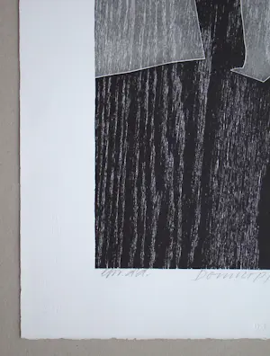 Franz Eggenschwiler - Donnerpfeile II, 1992 - Originele houtsnede, handgesigneerd kopen? Bied vanaf 80!