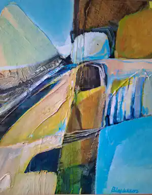 Bernadette Leijdekkers - Uniek, kleurrijk en abstract kopen? Bied vanaf 129!