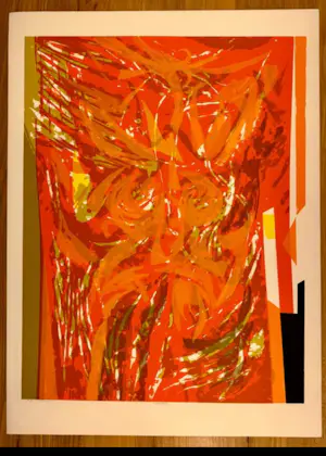 Seong Moy - Red Tapestry - Zeefdruk - Handgesigneerd !!! kopen? Bied vanaf 150!