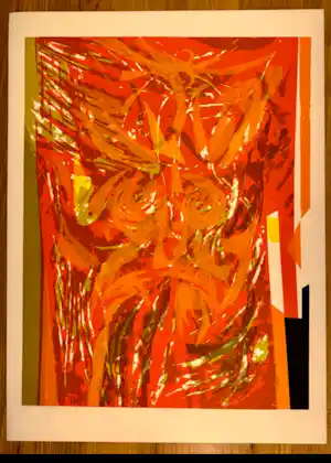 Seong Moy - Red Tapestry - Zeefdruk - Handgesigneerd !!! kopen? Bied vanaf 150!