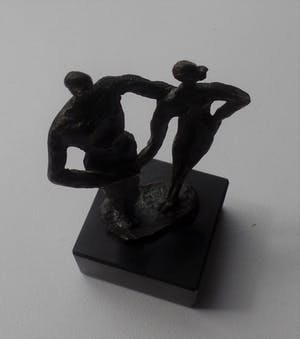 Niet of onleesbaar gesigneerd - Man en Vrouw - Verbronsd Metaal kopen? Bied vanaf 10!