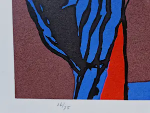 Fred Sieger - Grote, in 1976 in beperkte oplage van 75 ex. gemaakte kleuren zeefdruk kopen? Bied vanaf 38!
