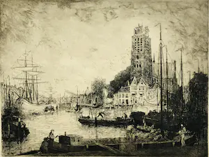 Martin van Waning - Gezicht op Dordrecht kopen? Bied vanaf 35!