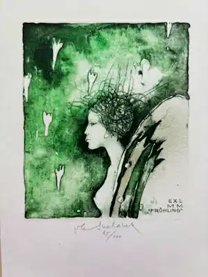 Vladimir Suchanek - exlibris M.M verkocht voor € 40!