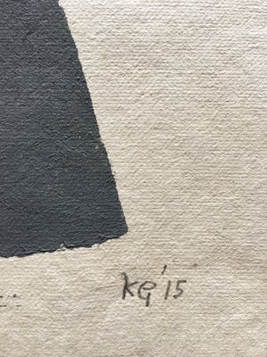 Klaas Gubbels - geschilderde sjabloondruk 'Bialetti' - 2015 kopen? Bied vanaf 195!