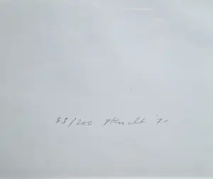 Yvonne Kracht - een in 1971 gemaakte monochrome zeefdruk - Abstractie - bep. oplage (55/200) kopen? Bied vanaf 75!